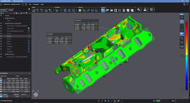 NDT team using Creaform’s 3D scanner to carry out corrosion assessments.