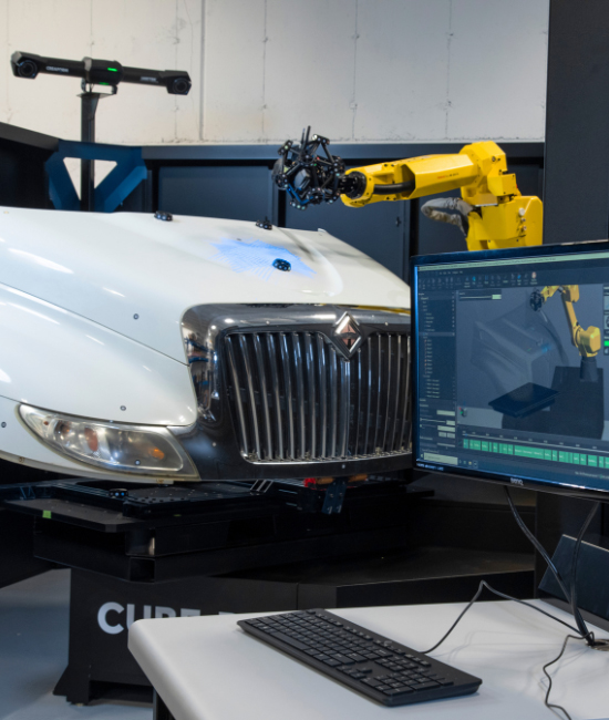 CUBE-R scanning truck hood