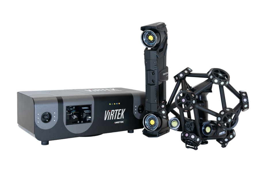 Virtek Iris 3D Vision Positioning System, HandySCAN 3D|MAX scanner and MetraSCAN 3D scanner
